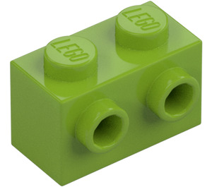 LEGO Lime Kloss 1 x 2 med Knotter på En Side (11211)