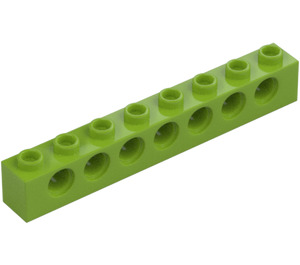 LEGO Limoen Steen 1 x 8 met Gaten (3702)