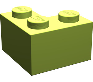 LEGO Lime Brick 2 x 2 Corner (2357)