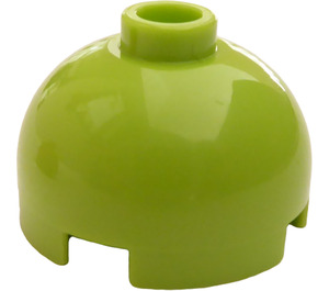LEGO Lime Brick 2 x 2 Round with Dome Top (Hollow Stud, Axle Holder) (3262 / 30367)