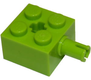 LEGO Lime Brick 2 x 2 with Pin and Axlehole (6232 / 42929)