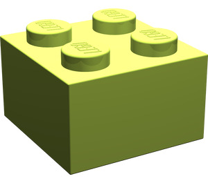 LEGO Lime Brick 2 x 2 without Cross Supports (3003)