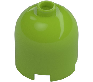 LEGO Lime Klods 2 x 2 x 1.7 Rund Cylinder med Dome Top (26451 / 30151)