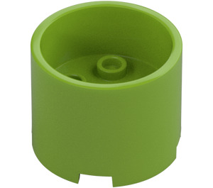 LEGO Citron Vert Brique 3 x 3 x 2 Rond avec Recess et Trou d'essieu (73111)