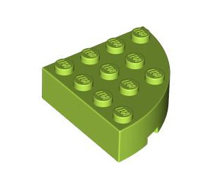LEGO Limette Backstein 4 x 4 Runden Ecke (2577)