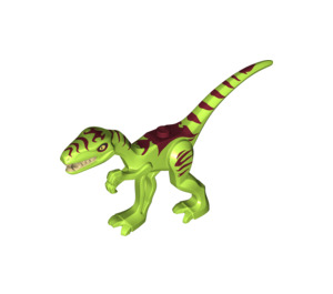 LEGO Lime Coelophysis with Dark Red Stripes (21134)