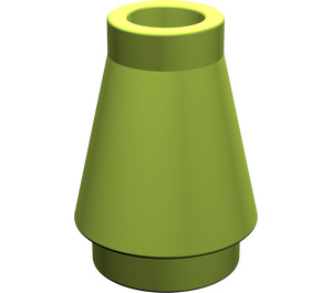 LEGO Lime Cone 1 x 1 without Top Groove (4589 / 6188)
