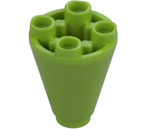 LEGO Lime Cone 2 x 2 x 2 Inverted (49309)