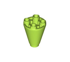 LEGO Lime Cone 2 x 2 x 2 Inverted (49309)