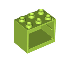 LEGO Lime Cupboard 2 x 3 x 2 with Recessed Studs (92410)