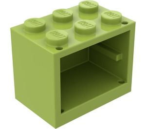 LEGO Lime Cupboard 2 x 3 x 2 with Solid Studs (4532)