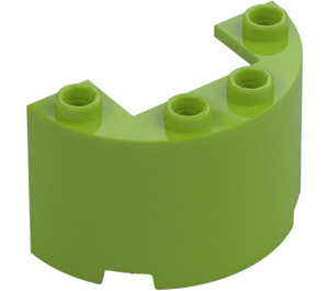 LEGO Lime Cylinder 2 x 4 x 2 Half (24593 / 35402)