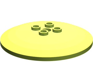LEGO Lime Dish 6 x 6 (Hollow Studs) (44375 / 45729)