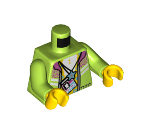 LEGO Limoen DJ Cheetah Minifig Torso (973 / 76382)