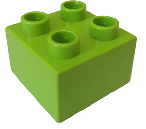 LEGO Limette Duplo Backstein 2 x 2 (3437 / 89461)