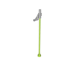LEGO Lime Duplo Fire Hose with Rubber End and Medium Stone Gray Nozzle (58498)