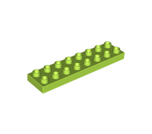 LEGO Lime Duplo Plate 2 x 8 (44524)
