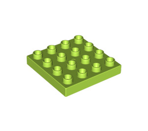 LEGO Lime Duplo Plate 4 x 4 (14721)
