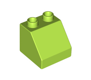LEGO Lime Duplo Slope 2 x 2 x 1.5 (45°) (6474 / 67199)