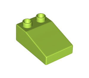 LEGO Lime Duplo Slope 2 x 3 22° (35114)