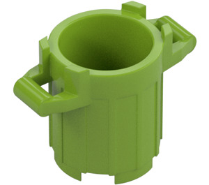 LEGO Lime Dustbin with 4 Lid Holders (28967 / 92926)