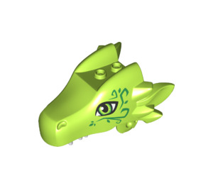 LEGO Chaux Elves Dragon Diriger avec Light Green Eye (24196 / 25060)