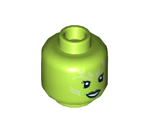 LEGO Lime Gamora with Minifigure Head (Recessed Solid Stud) (3626 / 33371)