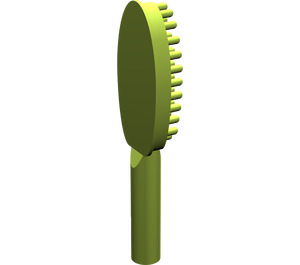 LEGO Chaux Hairbrush avec poignée courte (10 mm) (3852)