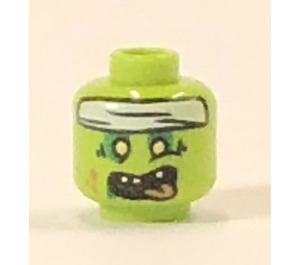 LEGO Lime Head with Yellow Eyes and White Headband (Recessed Solid Stud) (3626)