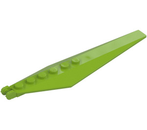 LEGO Limette Scharnier Platte 1 x 12 mit Abgewinkelt Seiten und Tapered Ends (53031 / 57906)