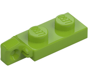 LEGO Limette Scharnier Platte 1 x 2 Verriegelt mit Single Finger auf Ende Vertikal mit unterer Nut (44301)