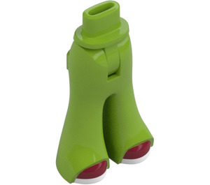 LEGO Lime Hips with Flared Trousers with Dark Red and White Shoes (105949)