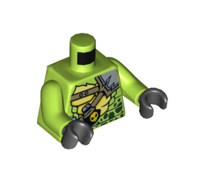 LEGO Lime Lasha jossa Musta Vials Pienoishahmo Vartalo (973 / 76382)