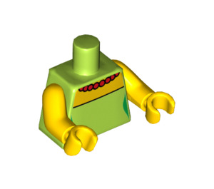 LEGO Lime Marge Simpson Minifig Torso (76382 / 88585)