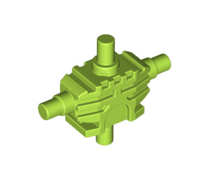 LEGO Chaux Minifig Mécanique Torse avec 4 Côté Attachment Cylinders (54275)