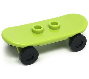 LEGO Chaux Minifig planche à roulette avec Noir roues