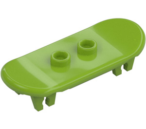 LEGO Lime Minifig Skateboard with Four Wheel Clips (42511 / 88422)