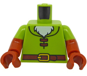 LEGO Limoen Minifiguur Torso Robin Kap met Bruin Riem (973 / 78568)