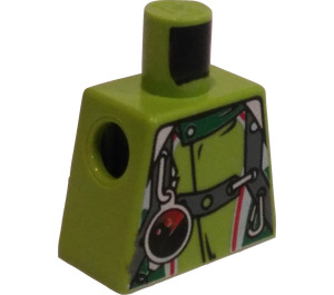 LEGO Lime Minifigur Kropp utan armar med DEX-Treme (973)