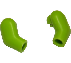 LEGO Lime Minifigure Arms (Left and Right Pair)
