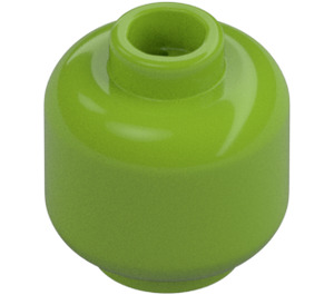 LEGO Lime Minifigure Head (Recessed Solid Stud) (3274 / 3626)