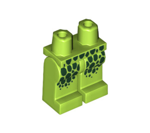 LEGO Limette Minifigure Hüften und Beine mit Dark Green Scales (3815 / 43961)