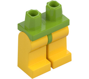 LEGO Limette Minifigur Hüften mit Gelb Beine (73200 / 88584)