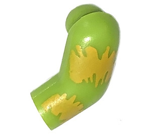 LEGO Lime Minifigure Left Arm with Orange Stains (3819)