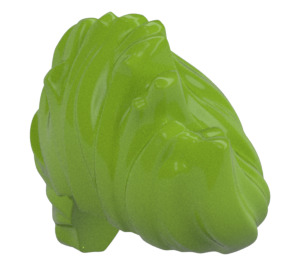 LEGO Lime Mohawk Hår Bred og Bølgete (3758)