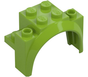 LEGO Lime Parafango Mattoncino 2 x 4 x 2.3 con Tall Ruota Arco (18974)