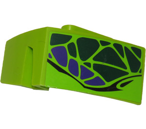 LEGO Lime Mudguard Panel 3 Left with Left Screen panel DARK GREEN AND PURPLE SCALE Sticker (61070)