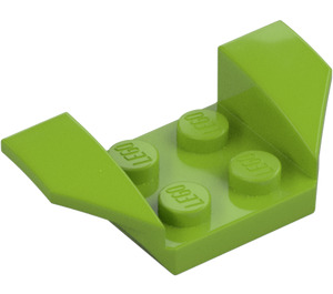 LEGO Lime Mudguard Plate 2 x 2 with Flared Wheel Arches (41854)