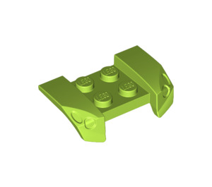 LEGO Lime Mudguard Plate 2 x 4 with Overhanging Headlights (44674)