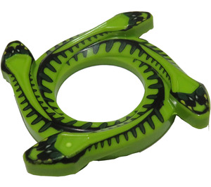 LEGO Chaux Ninjago Spinner couronner avec 4 Snakes avec Dark Green Scales (70509 / 98342)